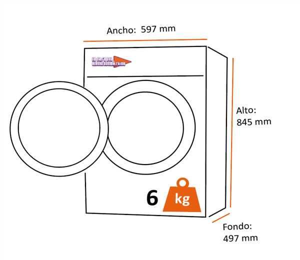 Máquina de lavar roupa TEKA 6Kg - Apenas 2 anos de uso