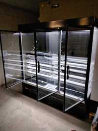 Регали гірки горки пристінні холодильні з енергозберігаючими дверима