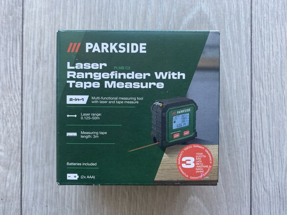 Nowy Dalmierz laserowy Parkside PLMB C3 z miarką Okazja