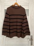 Sweter paski brązowy Kaffe