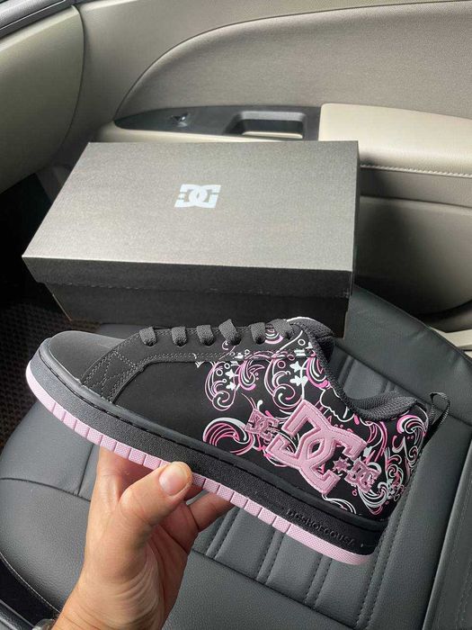 Женские кроссовки DC Shoes Court Graffik "Black/Pink" Размеры 36-41