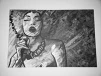 Quadro cantora africana