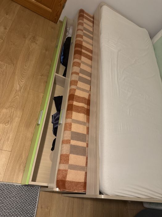 2 łóżka w jednym łóżko rozsuwane LORENTO z 2 szufladami