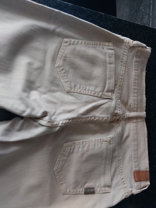 Calças de homem creme 38