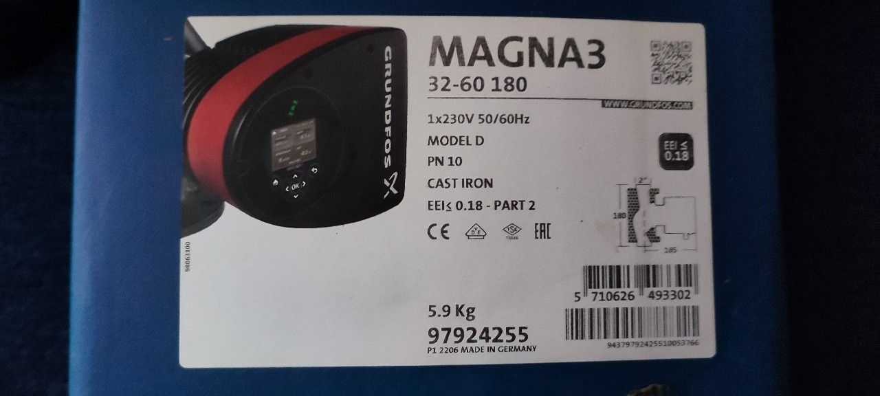 GRUNDFOS MAGNA3 Pompa Obiegowa do C.O. 32-60 N 180