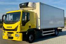 Iveco EUROCARGO 160-280 / CHŁODNIA / 6.1 M DŁUGOŚCI / 15 EUROPALET / AUTOMAT / SYPIALKA / NISKI PRZEBIEG / 16 TON DMC / CARRIER SPALINOWO - ELEKTRYCZNY / 2018 ROK