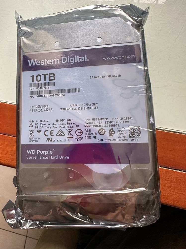Жесткий диск Western Digital Purple 10TB
