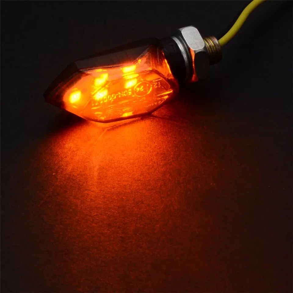 Par de piscas LED minimalistas moto cafe racer