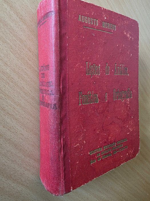Livro "Lições de Análise, Fonética e Ortografia" de Augusto Moreno