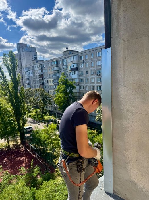 Ремонт крыши (даху) балкона. Кровельные (высотные) работы