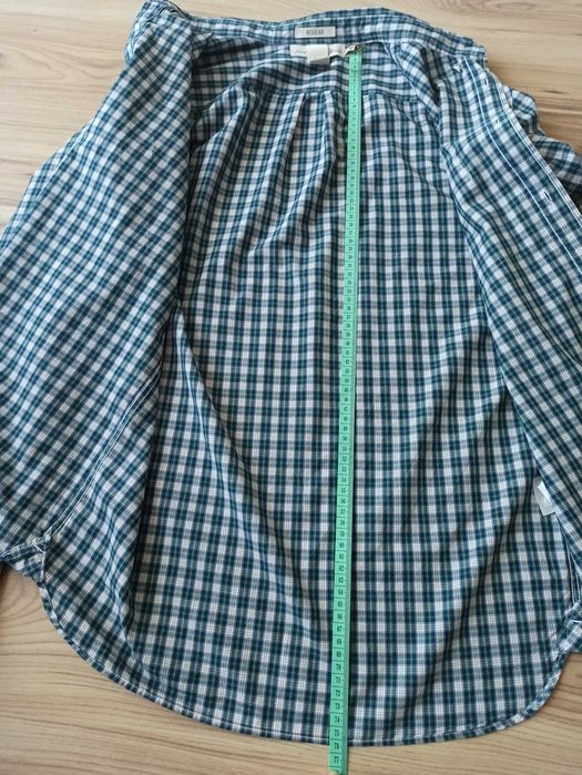 Koszula H&M w zieloną kratkę S Regular Fit