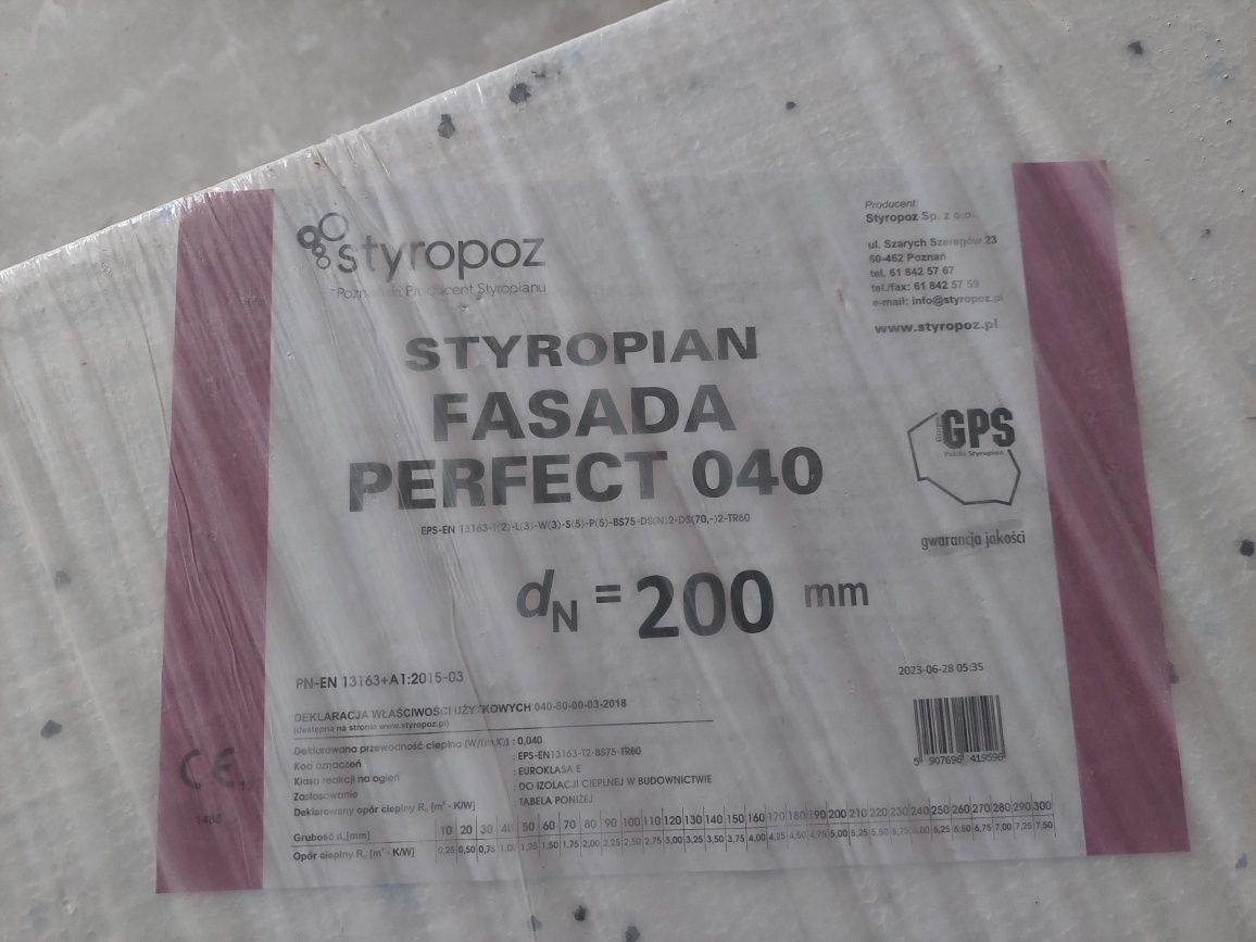 Styropian fasadowy 20cm 0.4