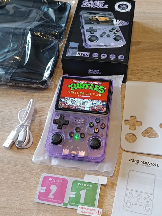 Konsola r36s 100% Oryginał 128gb 20000 gier NOWA+folia+etui FIOLETOWA