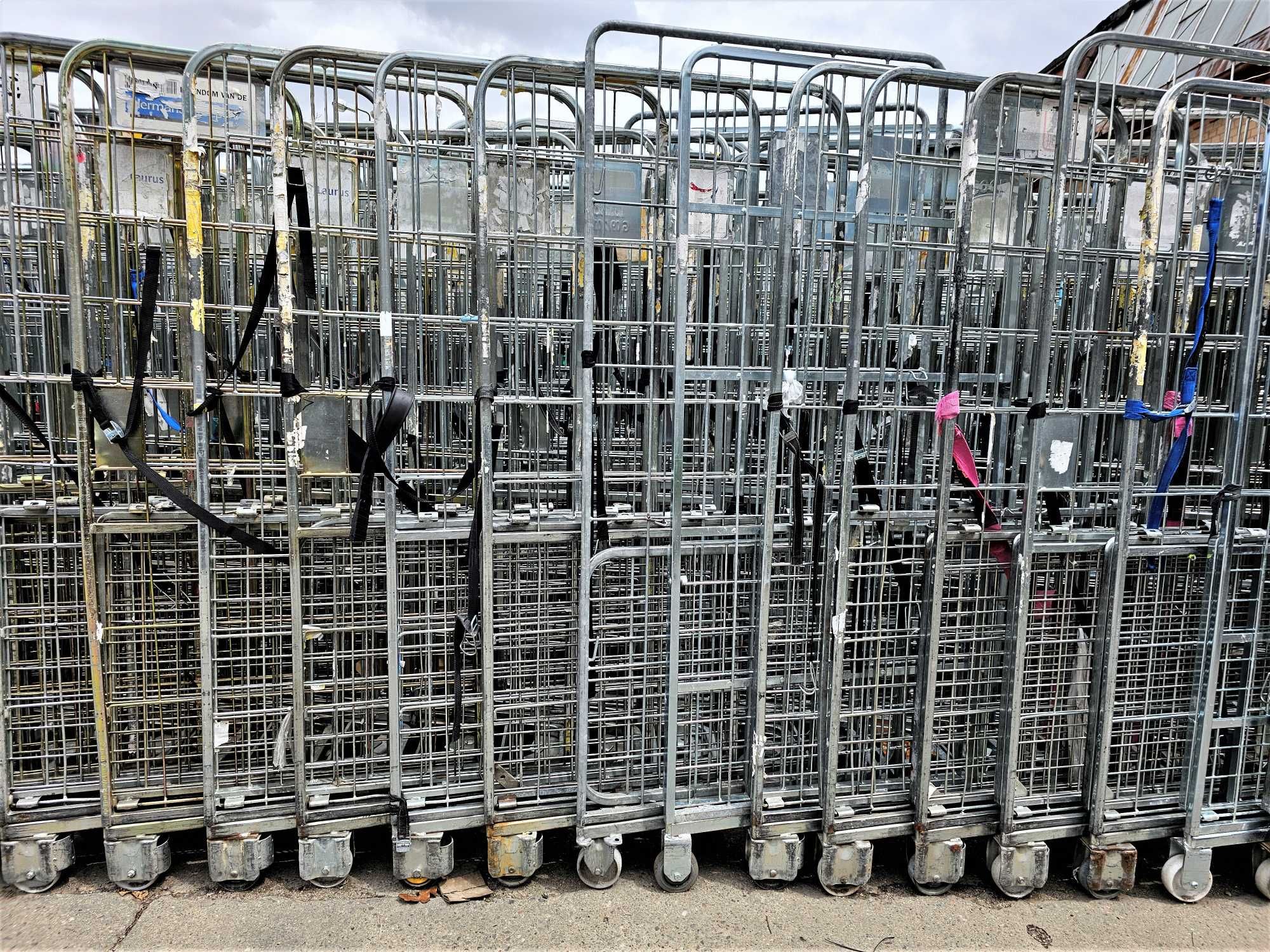 Wózek Kosz Box Transportowy Rollkontener Magazynowy Siatkowy Kurierski