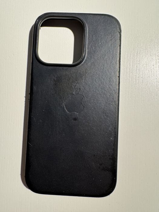 Iphone 14 Pro Leather Case magsafe Black