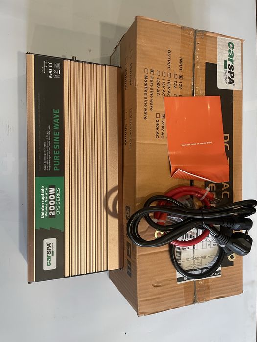 Инвертор Carspa CPS 2000 под внешний АКБ на 2кВт с АЗУ 15А ток заряд