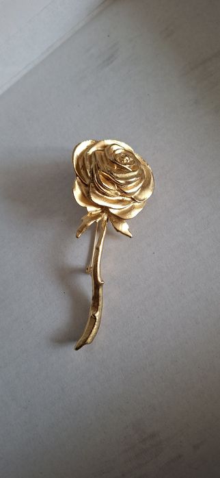 Винтажная Шикарная Брошь Роза! Германия!