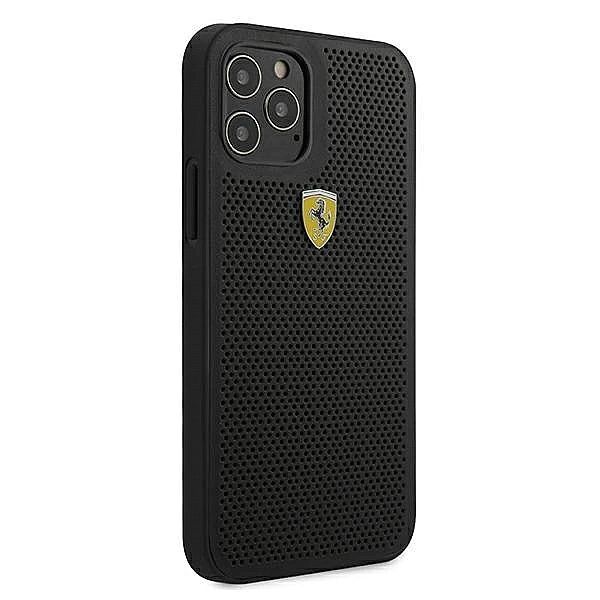 Etui Ferrari On Track Perforated na iPhone 12 Pro Max - czarne
