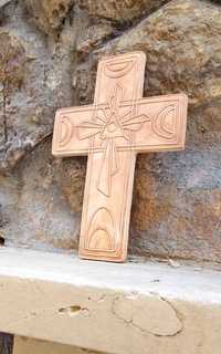 Krzyż krucyfiks ceramika ręcznie robiony idealny na prezent