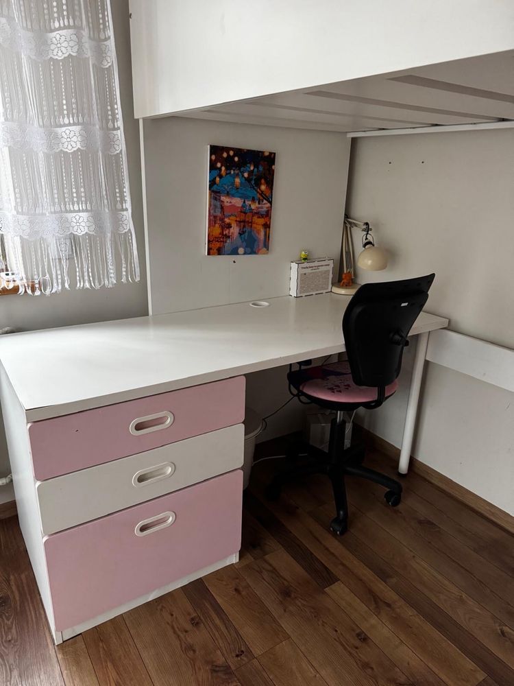 Meble dzieciecięce IKEA  SMASTAD łóżko na a tresoli +szafki