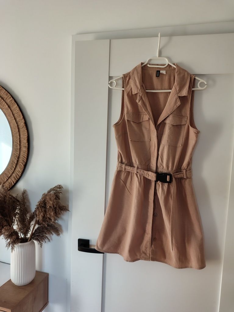 Sukienka safari, letnia szmizjerka 38 H&M