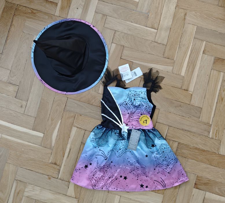 Nowy kostium strój czarownicy czarodziejki George 98 104 Halloween