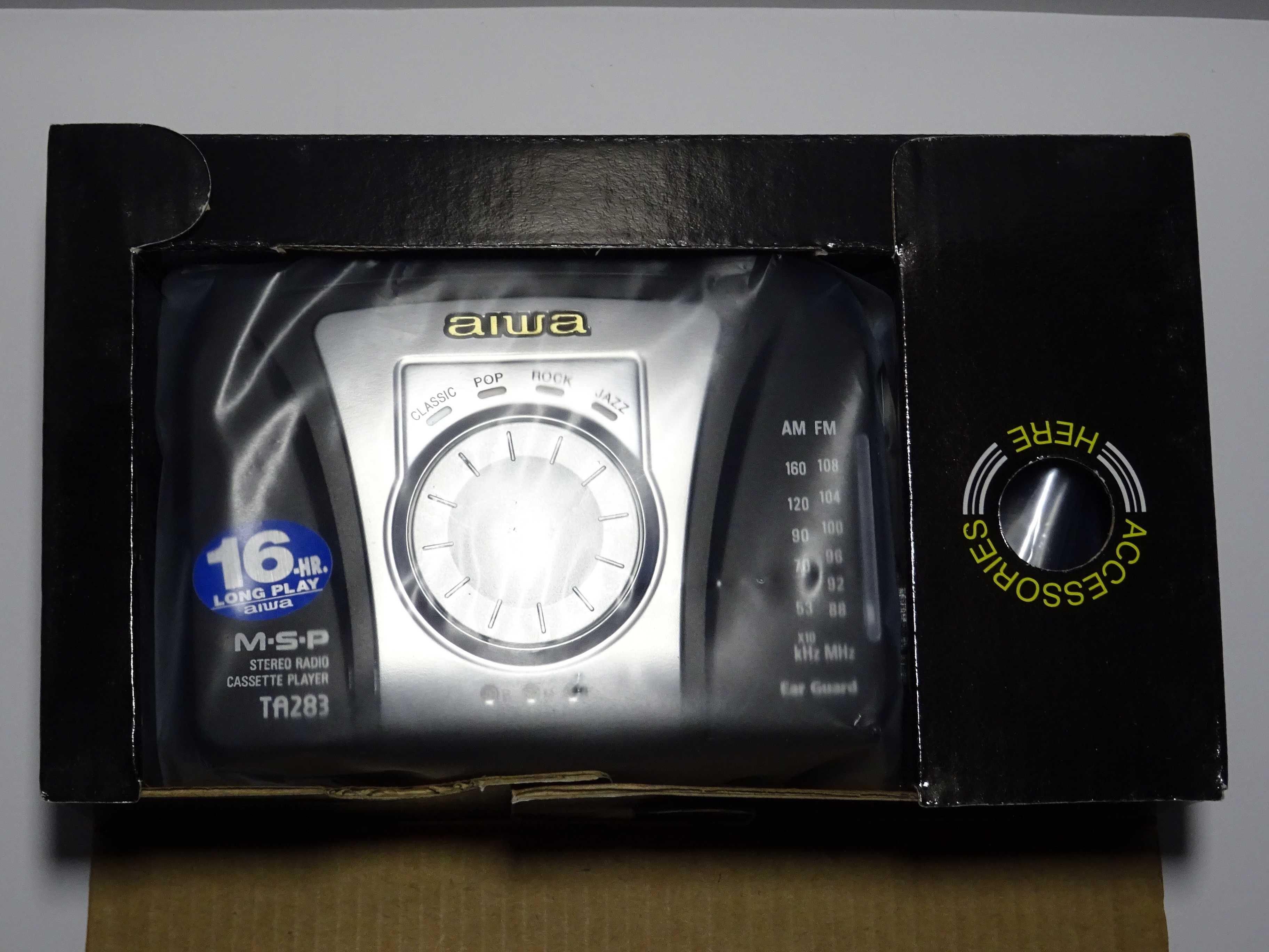 NOWY Walkman AIWA HS-TA283 (BK) Odtwarzacz Kasetowy RADIO/MSP - 1999r.