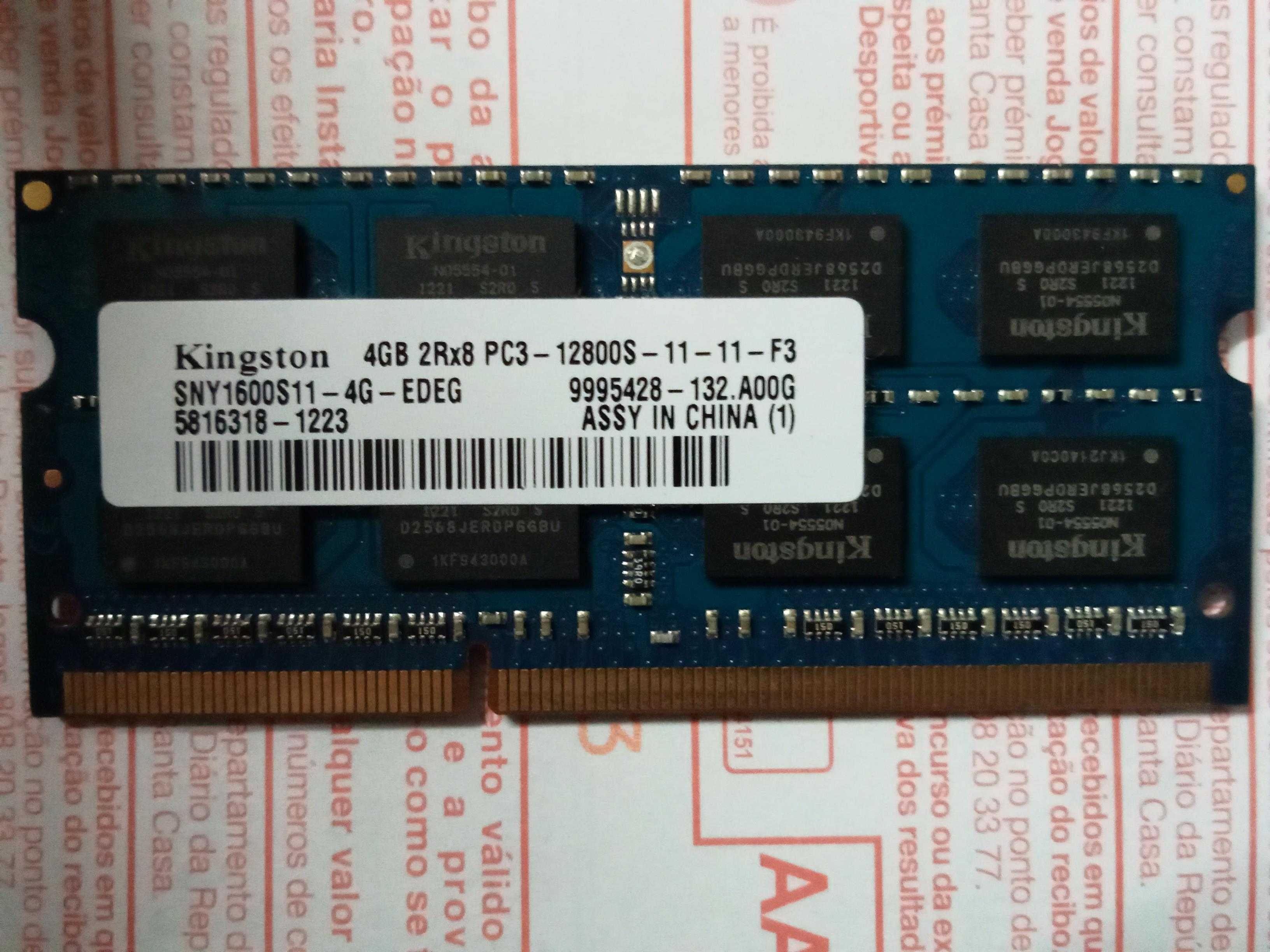 4G DDR3 para portátil preço unitário
