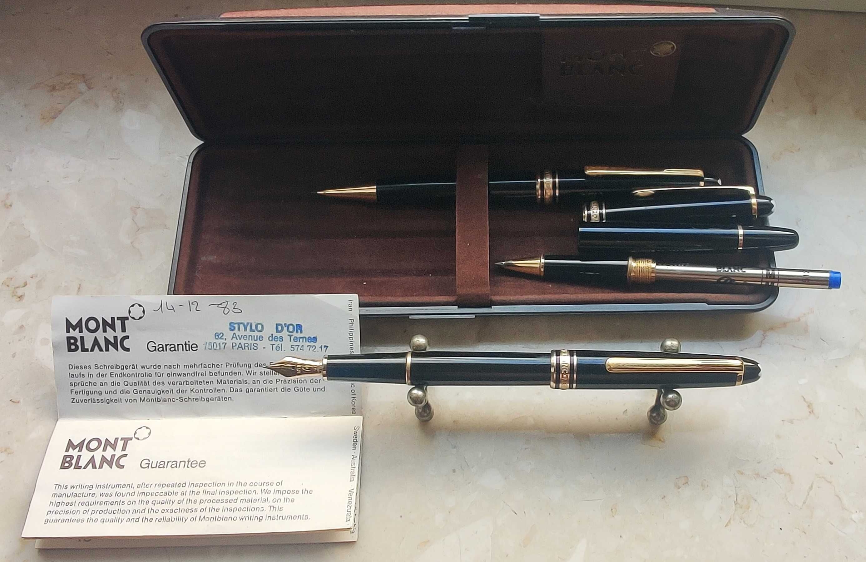 Komplet Montblanc Meisterstuck Pix 1983 Gold 14k Unikat Box Gwarancja