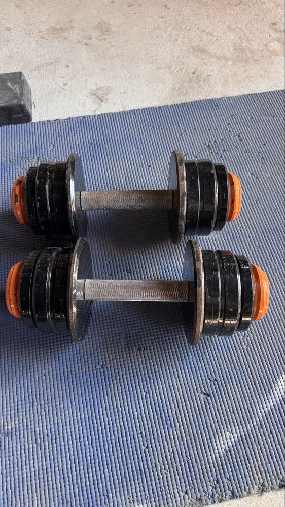 Hantle żeliwne regulowane 2x10kg zestaw 20kg