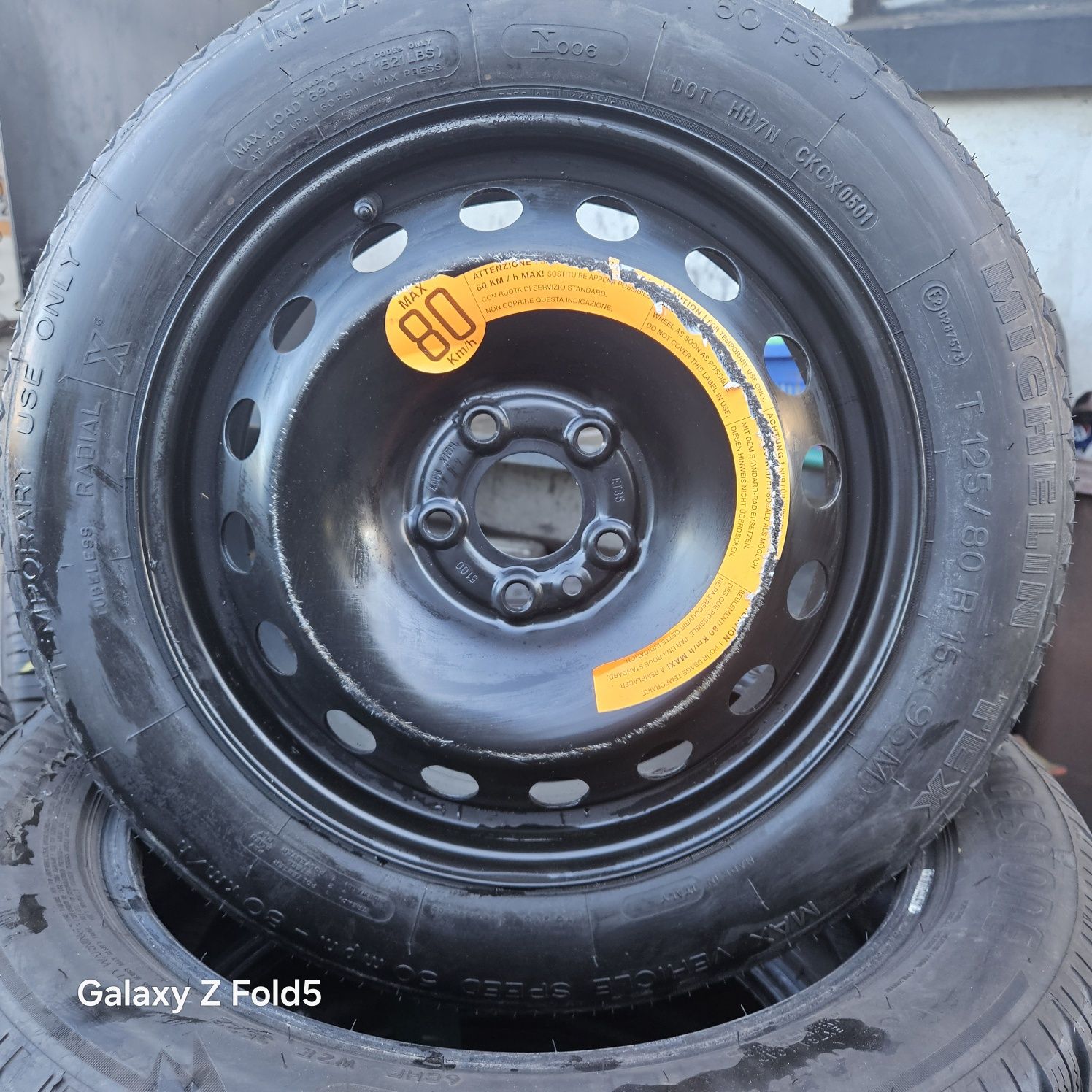 Koło dojazdowe 125/80/15 Fiat Tipo Doblo Opel Combo D AlfaRomeo 5x98