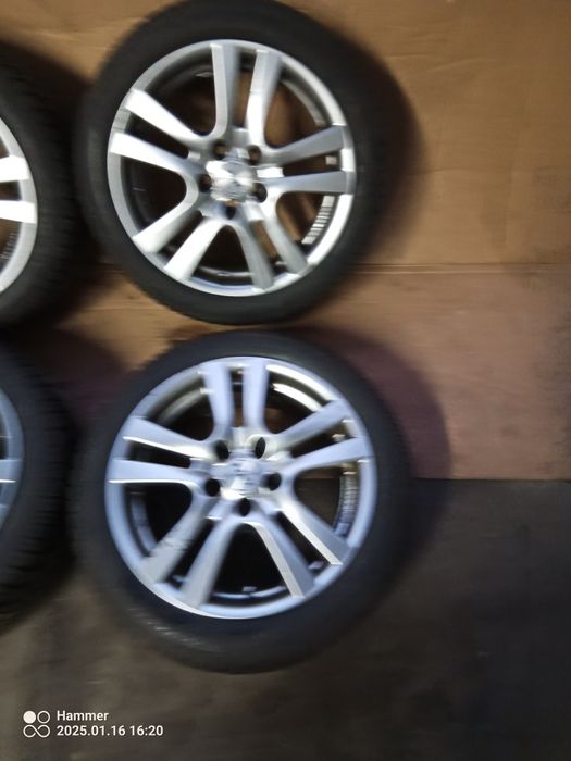 Felgi opony zimowe 195/50 r16 felgi dunlop 7j 16 et38 5x100 seat skoda