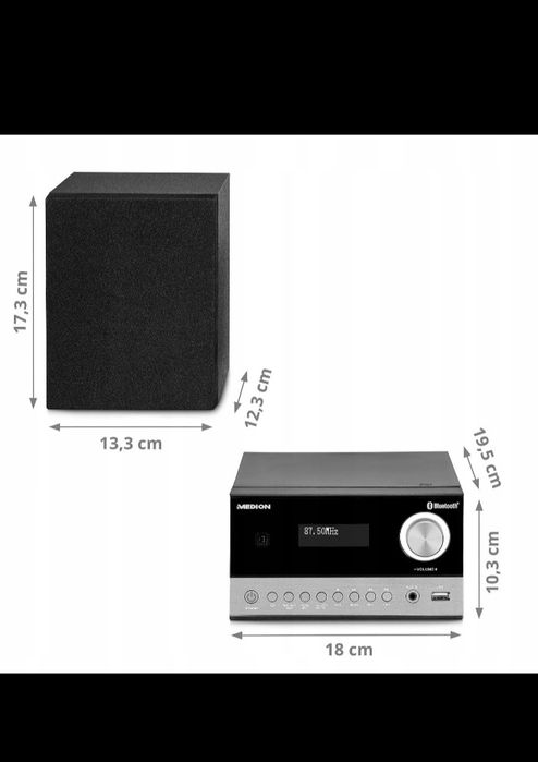 Mikrowieża fm bluetooth, cd