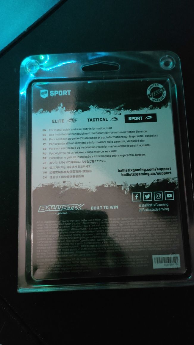 Pamięć ram crucial ballistix DDR 4 2x 8gb 3000mhz