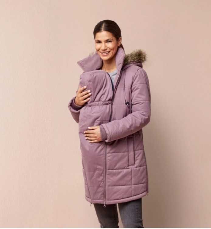 Płaszcz/ kurtka ciążowa/ do noszenia w nosidle - 34/XS