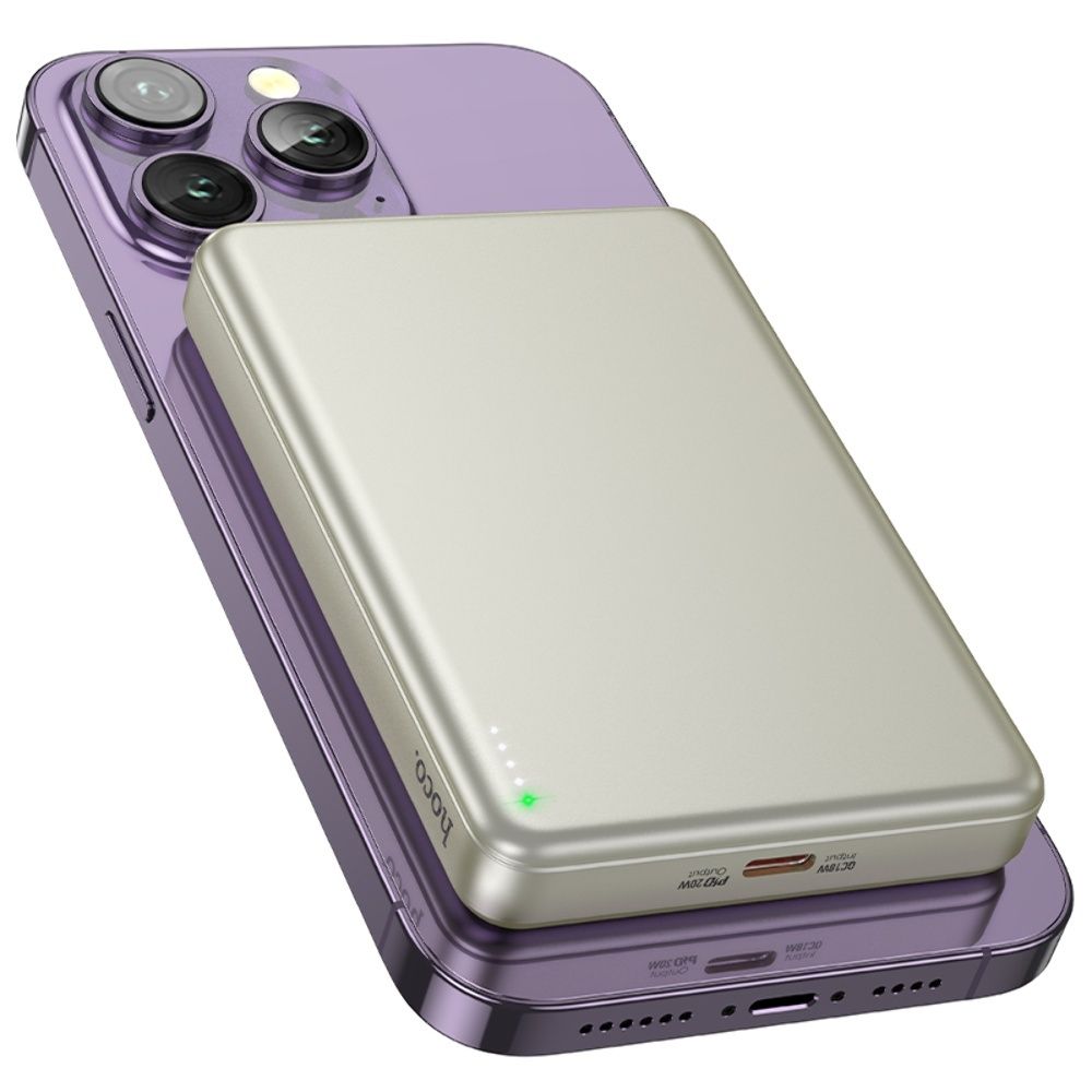 Повербанк Magsafe Hoco Q26A 10000mAh металевий магнитная зарядка iphon
