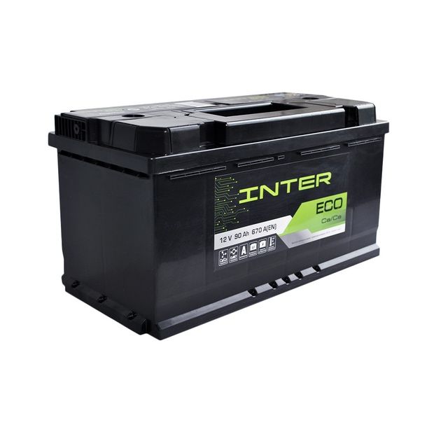 Автомобільний акумулятор INTER Eco 90Ah 670A R+
