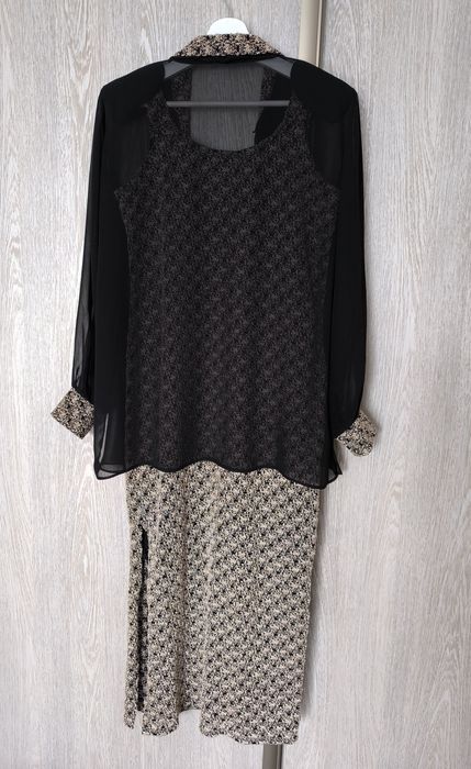 czarna długa sukienka