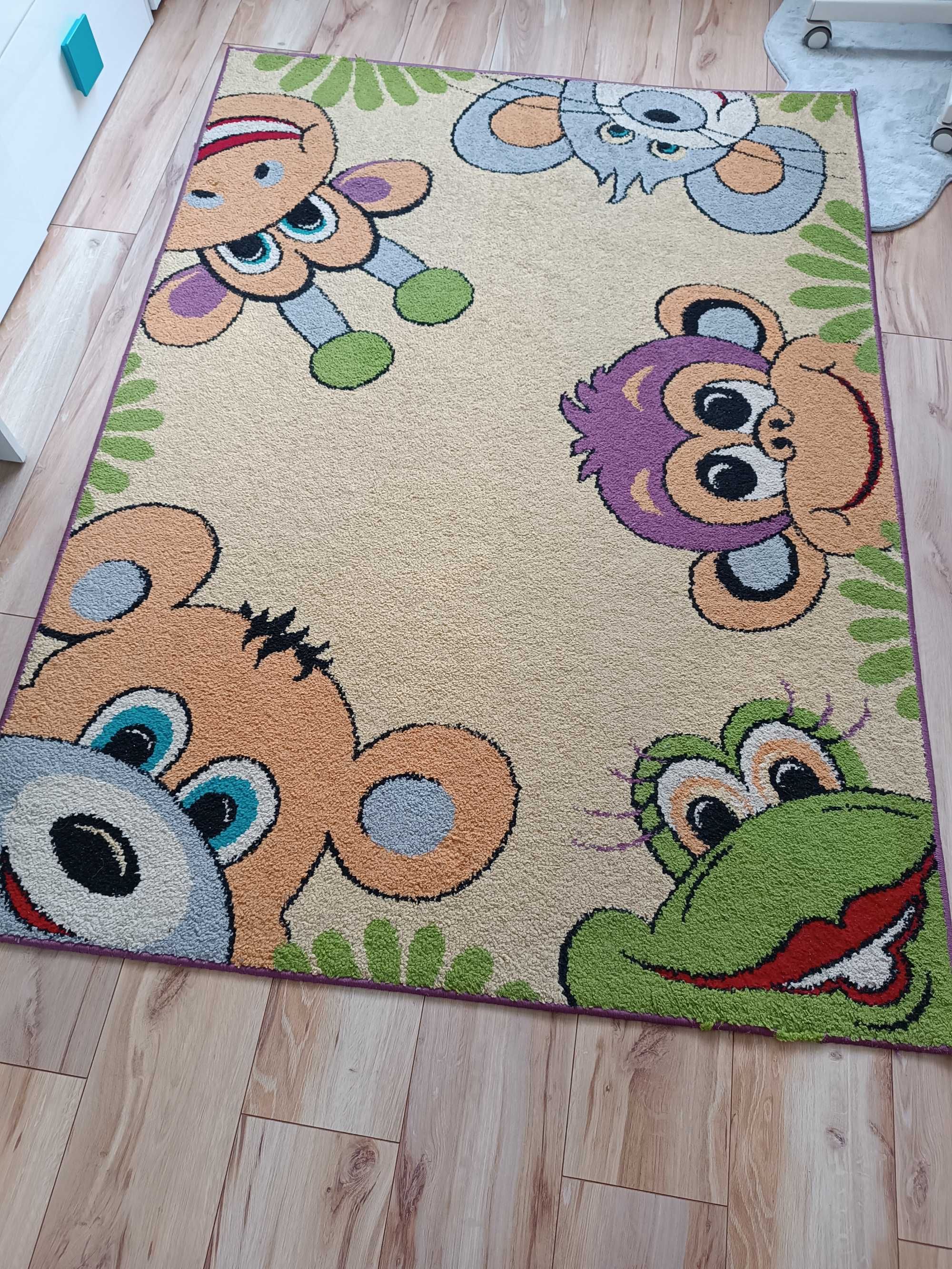 Dywan 130x180 dziecięcy zwierzęta