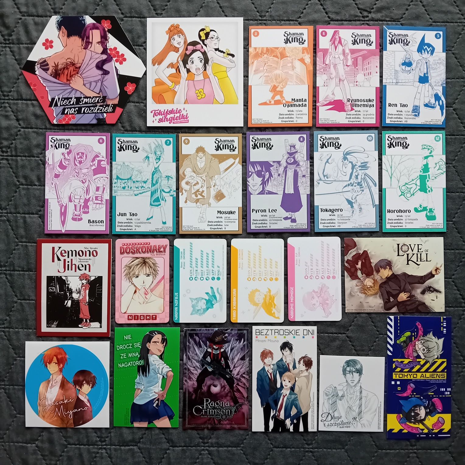 Dodatki mangowe różne - karty polaroid naklejki Studio JG