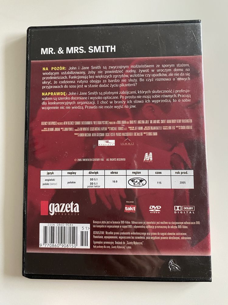 Mr. & Mrs. Smith - film DVD