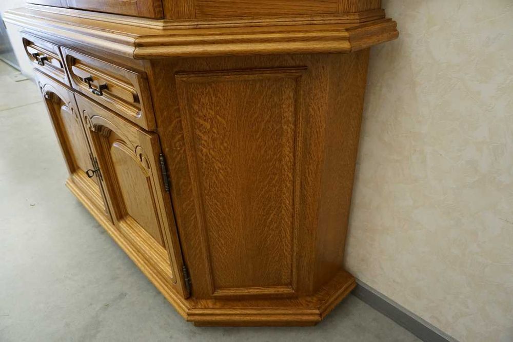 witryna z komodą dębowa podświetlana szer. 155 cm  (p-870)  -20%  -20%