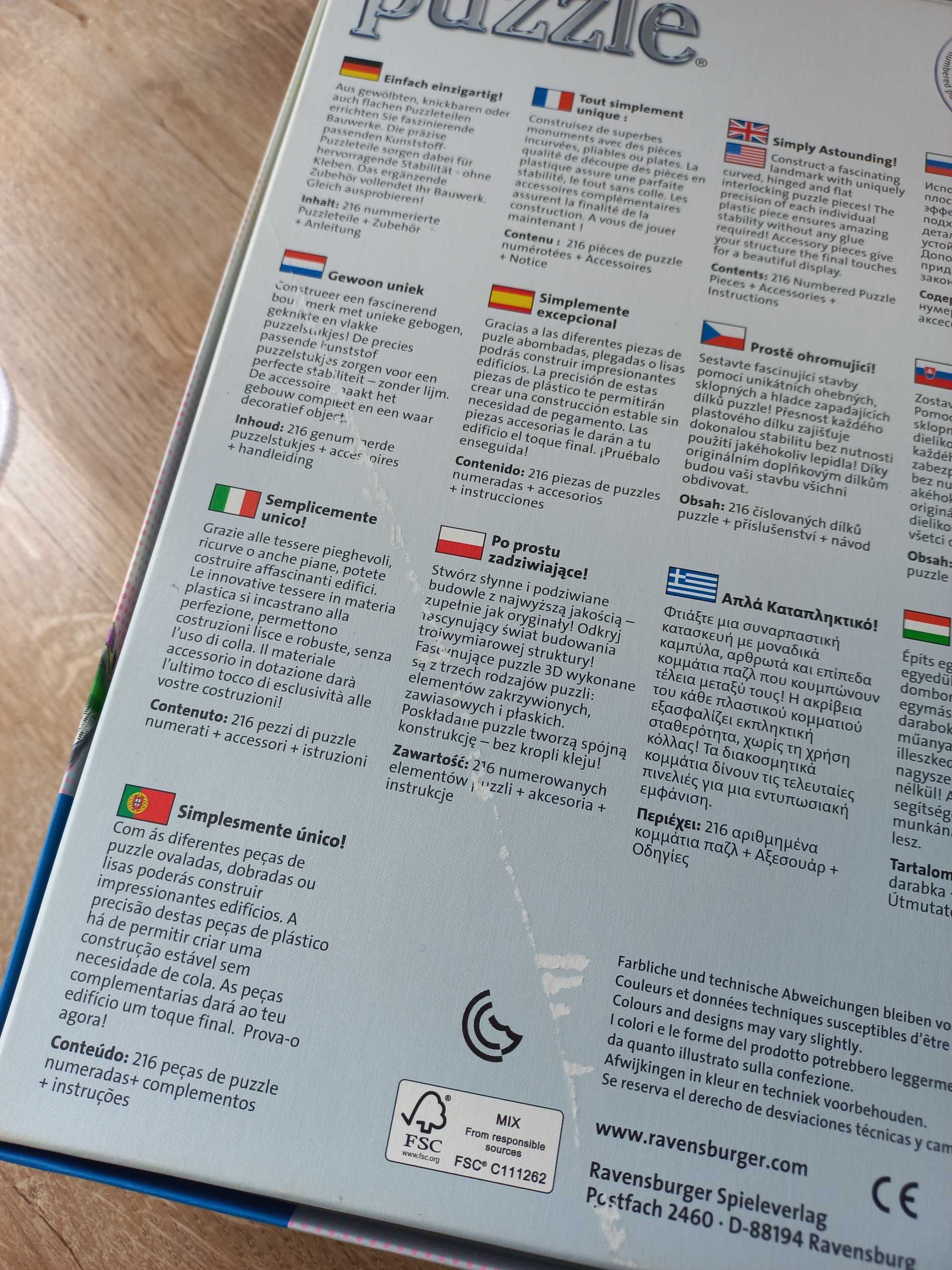 Puzzle ravensburger wieża aifla