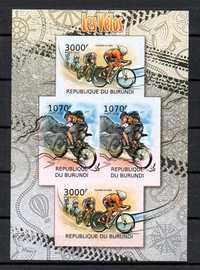 Znaczki Burundi - Rowery, wyścigi rowerowe
