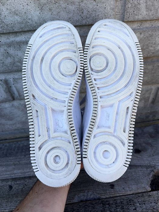 Białe, skórzane sneakers Nike Air Force 1 Shadow, rozmiar 40