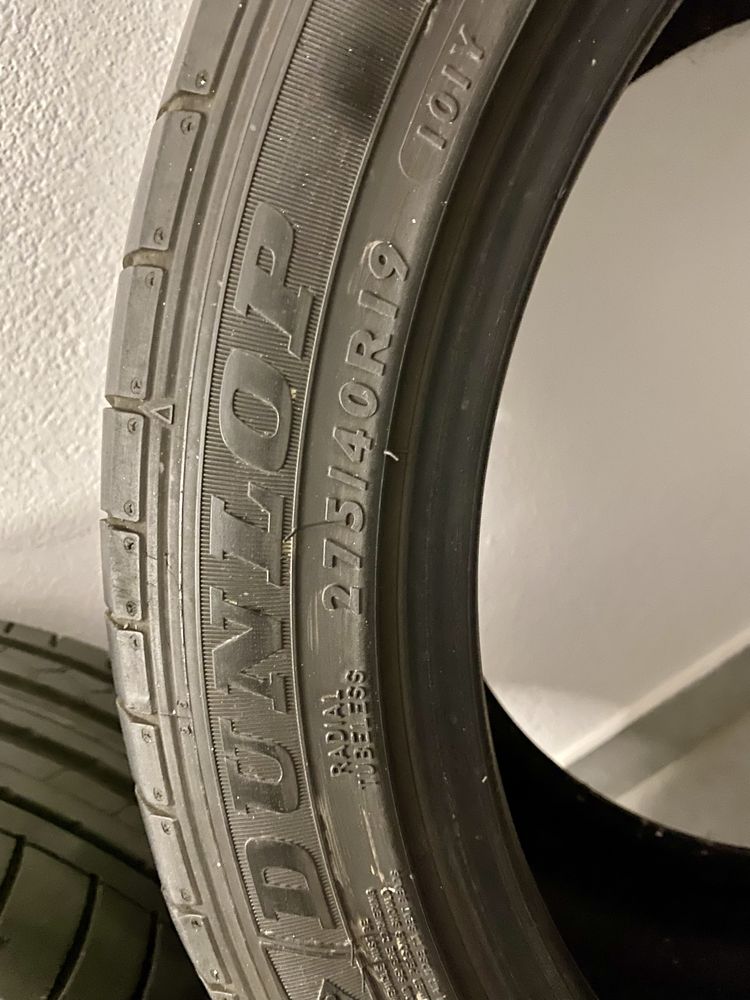 Opony letnie 5mm Dunlop 2x 275/40/19 z 2019r