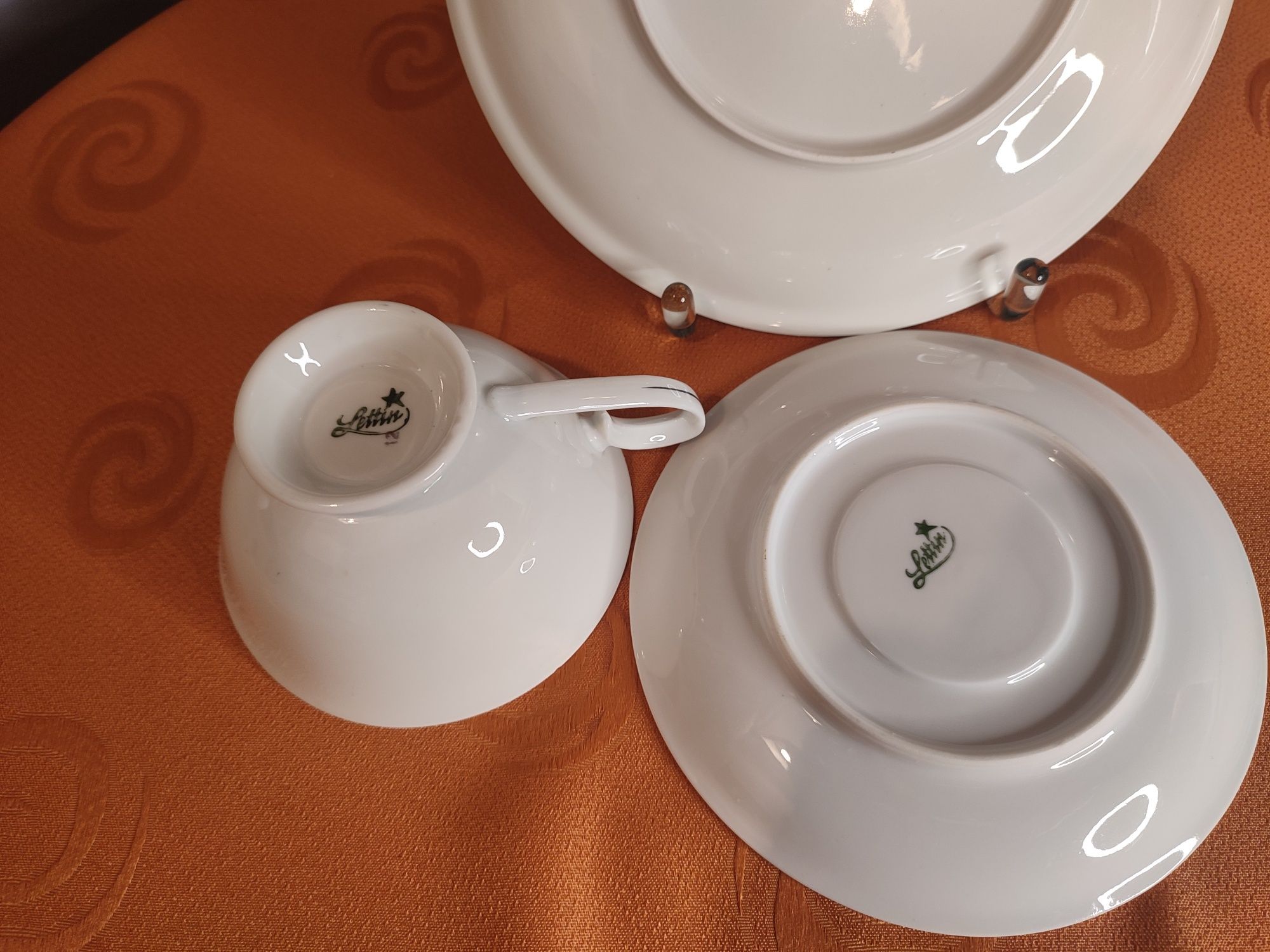 Śliczne stare trio porcelana Lettin