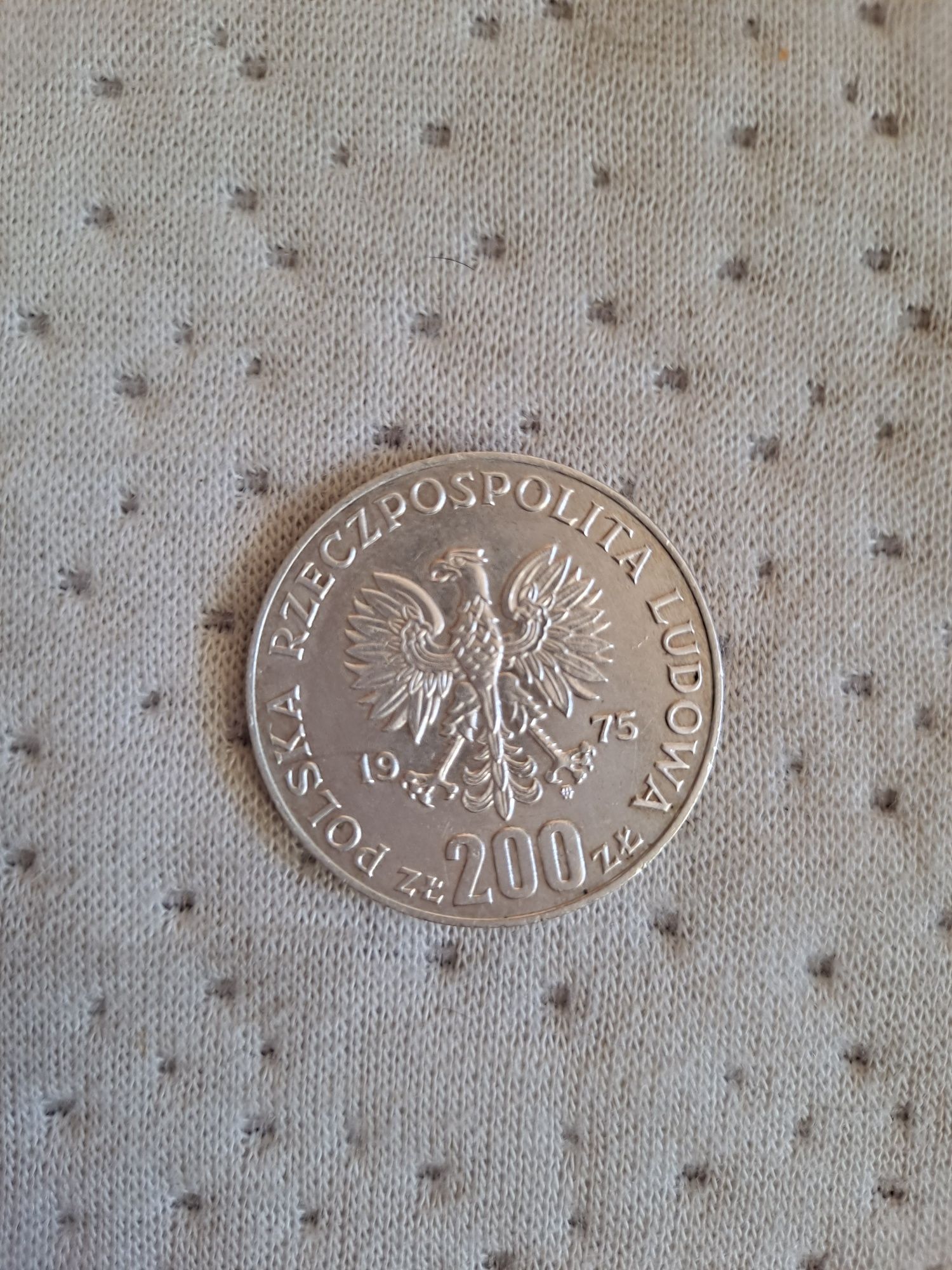 Moneta PRL 1975r 200zl rocznica zwycięstwa nad faszyzmem