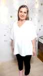 Wikiland Plus Size XL-5XL Bluzka dzianinowa Rękaw 3/4