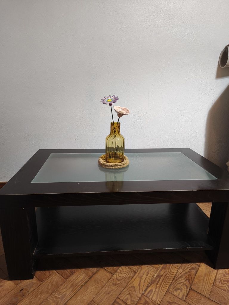 Centro de mesa com vidro